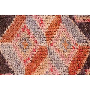Turkish Vintage <b>Rug</b>, 3.2x12.5 ft Herki <b>Rug</b>, Orange <b>Runner</b> Animal Print <b>Rug</b> - Product Image 5