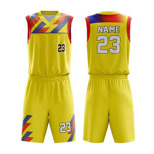 Personalizado personalizable barato 100% poliéster Reversible baloncesto Jersey transpirable entrenamiento baloncesto uniforme conjunto para los hombres - Product Image 3