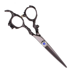Ciseaux de coiffeur professionnels à poignée Dragon Ciseaux de rasoir de coupe de cheveux de beauté avec des capacités d'amincissement - Product Image 5