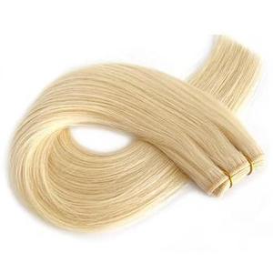 Venta caliente Mejor Doble Dibujado Color Rubio Cabello Humano Trama Remy Cabello Humano Coser en Trama Extensiones de Cabello Fabricante Y Proveedor - Product Image 1