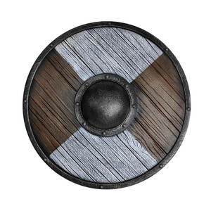 Bouclier Viking à motif de bataille avec lame en acier Damas, décoration intérieure DIY, taille personnalisable - Product Image 3