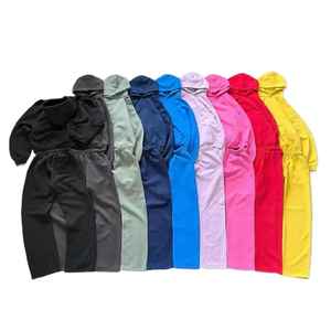 Ensemble de survêtement unisexe en molleton de coton surdimensionné pour l'hiver, sweat-shirt à capuche zippé ample et pantalon de survêtement respirant 300g, taille XL - Product Image 5