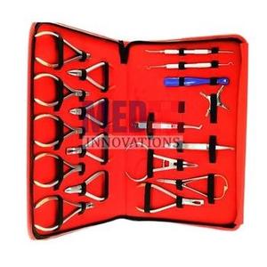18-Piece Basic Orthodontics Dental Instruments <b>Set</b> High Quality Steel Tools Kit Including <b>Pliers</b> Stainless Steel Dental Implants - Product Image 1
