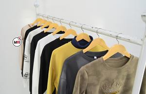 Venta al por mayor 100% sudaderas de lana de algodón camisas de invierno de manga larga cortas únicas transpirable sostenible 3D impreso bordado 3D - Product Image 4