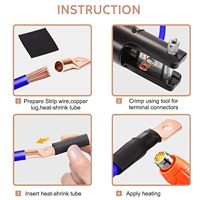 180 pièces Bornes de connexion en cuivre étamé 250V pour batteries AWG2-12 avec gaine thermorétractable Modèle 03570_3 Marque / Fabriqué au Vietnam