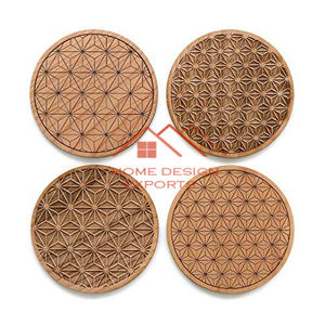 Nuevos Artesanías de Madera, Piezas de Madera para Grabar, Decoración de Mesa, Juego de Posavasos Redondos de Bambú para Bebidas, Gran Venta - Product Image 4