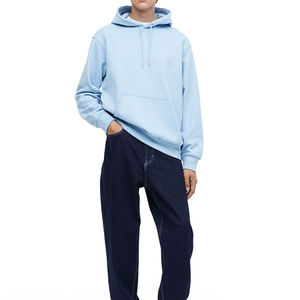 2025 sweat à capuche en coton 400GSM 100% pour hommes avec logo personnalisé polaire éponge française légère pour l'hiver OEM ODM - Product Image 2