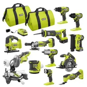 BEST-Ryobis 2695-15 M18 18V Kits d'outils combinés lithium-ion sans fil 15 pièces