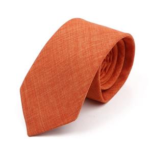 Nouveauté 100% soie hommes cravates à la main écologique respirant cravate rose vert Orange 6.5cm maigre mince motif rayé - Product Image 6