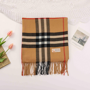 2025 New Classic Design Mongolia Plaid Cashmere and Wool <b>Scarf</b> Winter <b>Mens</b> Custom Pattern Wool Checked <b>Scarf</b> - Product Image 6