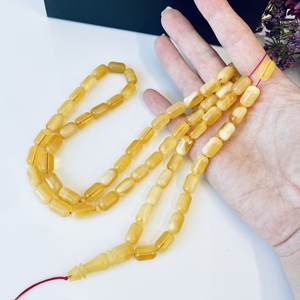 Bijoux Amberstone, 66 perles en forme de baril, perles de prière islamiques naturelles, Misbaha en ambre baltique de luxe - Product Image 5