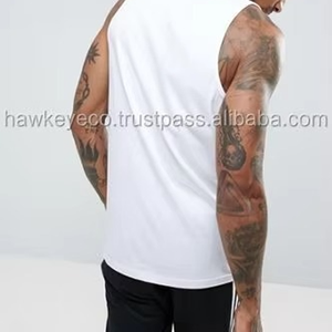 Débardeur de musculation personnalisé ODM, sans manches, t-shirt stringer, sport, entraînement, course à pied, gym, respirant, pour hommes - Product Image 6