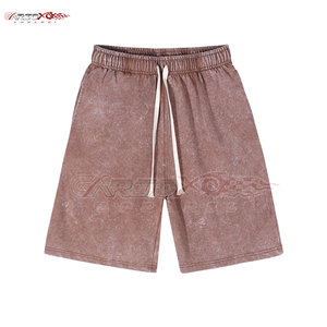 Pantalones Cortos Clásicos de Lona con Lavado Ácido para Hombre, 100% Algodón, Corte Casual, Secado Rápido, Alta Calidad, para Uso Diario - Product Image 1