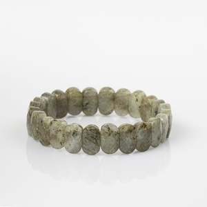 Bracelet en pierre naturelle de labradorite à coupe large - Product Image 1