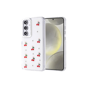 Coque de téléphone portable en silicone transparent antichoc avec paillettes de luxe pour Samsung Galaxy S24 FE Plus - Product Image 1