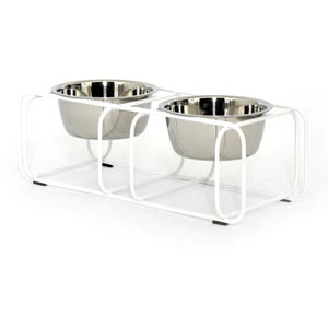 <b>Stainless</b> <b>Steel</b> and Wooden <b>Dog</b> <b>Bowl</b> Pet Feeder <b>Bowl</b> - Product Image 4