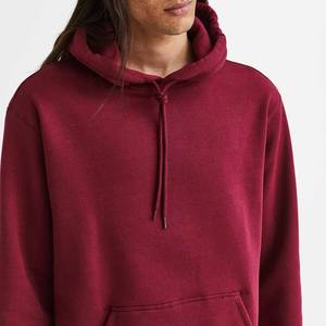 7.8 onces, 50/50 coton/poly polaire à capuche avec couleur marron poche kangourou sweat-shirts en gros hommes Bundle sweat à capuche uni - Product Image 5