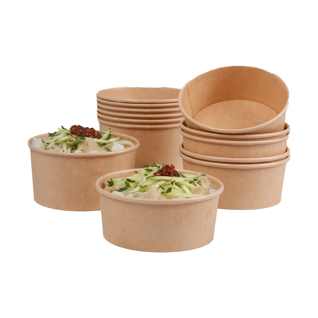 Yogurt Container Recyclable Kraft Paper Bowls Customized Small