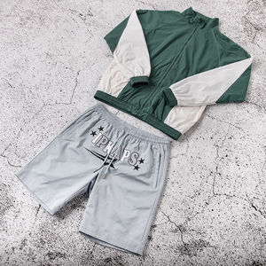 Veste coupe-vent d'hiver en coton imperméable pour homme, deux pièces, avec short patchwork et logo personnalisé éco-responsable - Product Image 6