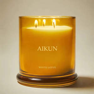 AIKUN Premium Soy Wax Scented <b>Candle</b> Long Lasting Aromatherapy <b>Candle</b> for Home Relaxation and Stress Relief Diwali & Easter - Product Image 2