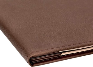 Cubierta de Menú de Restaurante Personalizada de Lujo, Portamenús de Cuero PU Impermeable con 4 Páginas Reemplazables - Product Image 5