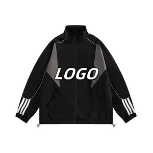 ชุดวอร์มสองชิ้นของผู้ชายกางเกงโพลีเอสเตอร์สองชิ้นแบบรูดซิปของโรงเรียนแนววินเทจผ้าไนลอน90แบบออกแบบได้ตามต้องการ - Product Image 2