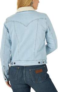 <b>Women</b> Fitted Denim Jean Jacket Long Sleeve Button Down Casual Trucker <b>Coat</b> - Product Image 3