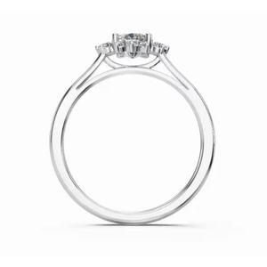 Anillo de Diamantes Athena Petal Radiance en Oro Amarillo, Rosa o Blanco Sólido de 9k, 14k o 18k, Joyería Fina de Inspiración Floral, Elegante Regalo - Product Image 4