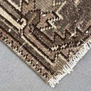 Grand tapis turc vintage 6,8x9,3 pieds, tapis oriental brun en laine - Product Image 4