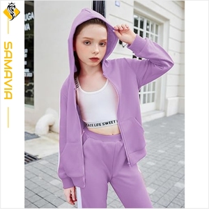ชุดกีฬาสำหรับเด็กผู้ชายเด็กผู้หญิงมีฮู้ด - Product Image 6