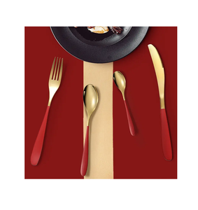 Ensemble de cuillères en laiton Ensemble de couverts de couverts en or poli brillant Ensemble de couverts de couverts en laiton de qualité alimentaire en acier miroir nouvellement conçu - Product Image 5