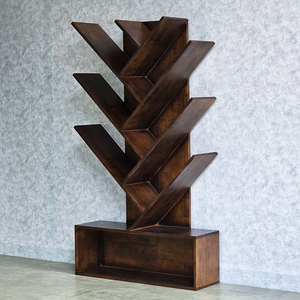 Estantería de Madera de Caucho KS68217 de 85x27x150cm, Tipo Árbol, para Sala de Estar - Product Image 2