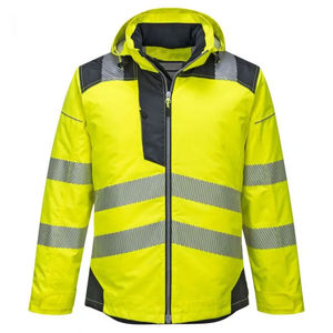 Veste Softshell de sécurité respirante et réversible pour hommes, veste souple multi-poches solide à fermeture éclair pour l'extérieur, vente en gros personnalisée - Product Image 2