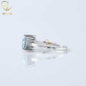 Nuevo último diseño Toi Et Moi Ring, 2CT White Oval & 2CT Blue Radiant Cut Labgrown Diamond Anillo de compromiso para mujer - Product Image 5
