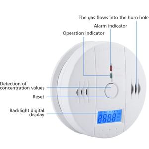 Detector de Monóxido de Carbono con Pantalla Digital y Sensor de Gas, Funciona con Batería, para la Seguridad del Hogar - Product Image 2
