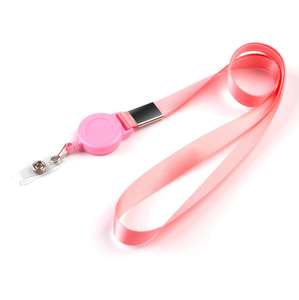 Wholesale colored pull-tab Stretching Buckle ID Card Holder Lanyard - Product Image 3