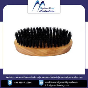 Brosse à barbe en bois faite à la main de haute qualité avec poils de sanglier, design compact, vendue directement par le fournisseur de premier plan - Product Image 2