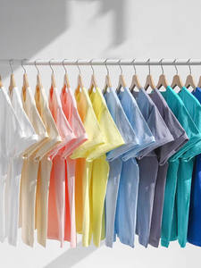 OEM personalizado impreso bordado diseño de logotipo 270g peso pesado puro algodón de manga corta para las mujeres color sólido cuello redondo Camiseta - Product Image 2