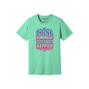 เสื้อยืดผ้าฝ้าย 100% พิมพ์ลายธีมความเมตตา น้ำหนัก 160-180 GSM มี 12 สีให้เลือก  รับออกแบบลายและตำแหน่งได้ตามต้องการ - Product Image 5