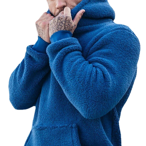 Sudadera con capucha para hombre al por mayor, con cremallera, de tejido polar cálido de primera calidad, con forro de dibujos animados, cómoda, elegante, informal, estilo urbano, ligera - Product Image 1