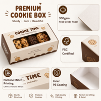 Boîte d'emballage personnalisée pour biscuits, boîte à biscuits jetable en papier pour boulangerie, boîte à emporter avec impression de logo