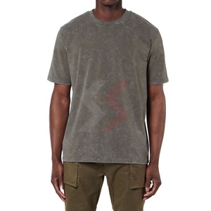 เสื้อยืดผู้ชายลายฟอกสีคุณภาพสูง เป็นมิตรกับสิ่งแวดล้อม ราคาถูก สีพื้น ดีไซน์ทันสมัย เสื้อยืดผู้ชายลายฟอกสี ราคาถูก รับผลิตแบบ OEM - Product Image 1