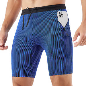 Shorts de compression légers pour hommes, matière douce et confortable, séchage rapide, poche mobile, vente en gros, shorts écologiques pour hommes - Product Image 6