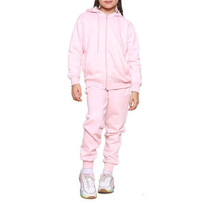 Ropa de Color sólido para niñas, chándal deportivo para niños, 2 uds., chándal de moda para niñas, suéter informal para niñas, conjuntos de ropa para niñas - Product Image 1