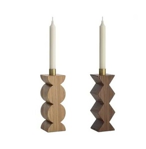 Candelabro Decorativo de Madera Maciza para el Hogar, Iluminación Decorativa de Diseño Clásico, Ecológico, Hecho a Mano, Premium, Navideño - Product Image 1