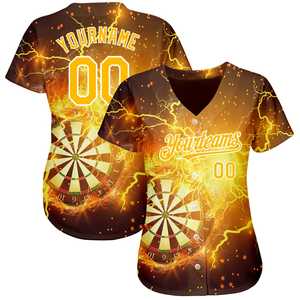 Jersey de sublimación de béisbol de dardos personalizado con tela transpirable que absorbe la humedad y gráficos impresos de alta definición - Product Image 4