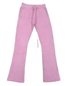 Taille réglable Mohair Flare pantalons de survêtement décontracté Street Wear Logo personnalisé imprimé bas quantité minimale de commande cordon de serrage en gros - Product Image 5