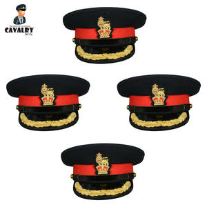 Gorra de pico de producto de la más alta calidad hecha a mano a precio razonable, gorras de pico de oficial para hombres de CAVALRY SKT COMPANY - Product Image 5