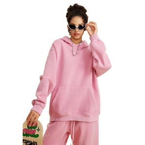 Conjunto de joggers recortados con logotipo personalizado 2024, sudaderas con capucha pesadas y pantalones de chándal para mujer, ropa larga para invierno con patrón 3D - Product Image 1