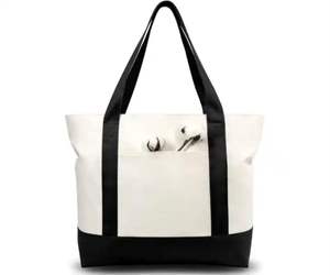 High Quality Custom Logo Customized Color IJWEAVER Mini <b>Tote</b> <b>Bag</b> 100% Cotton Reusable Shoulder Closure Chic <b>Shopping</b> <b>Bag</b> - Product Image 2